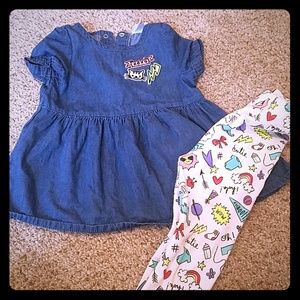 18m Girls legging and shirt set